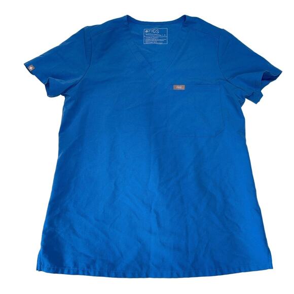 Figs Sz S Catarina FW1000 Scrub Top Set of 3 Blue Pink Tan - Picture 9 of 12